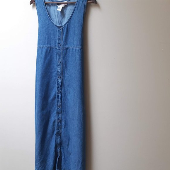 vintage denim midi dress - Size appox M - Picture 5 of 8